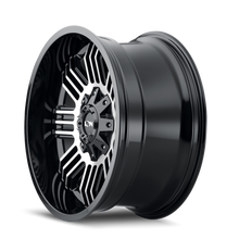 Load image into Gallery viewer, 144-7981B - ION Alloy 144 17X9 8X165.1 -12mm Black And Machined - Ion Alloy Wheels Canada