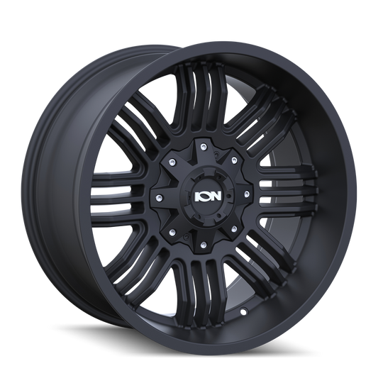 144-7952MB - ION Alloy 144 17X9 5X139.7 / 5X127 -12mm Matte Black - ION Alloy Wheels Canada
