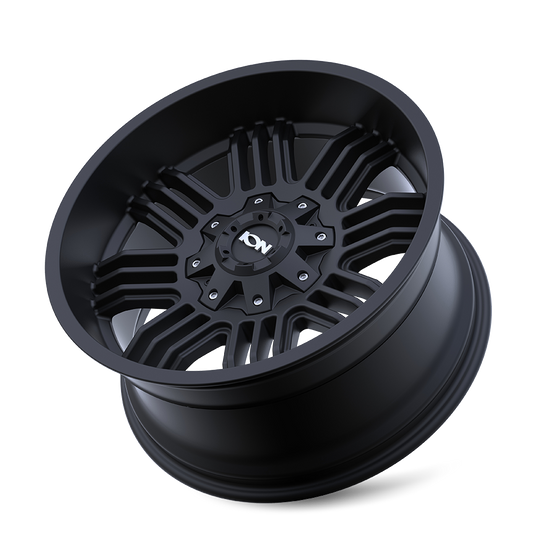 144-7981MB - ION Alloy 144 17X9 8X165.1 -12mm Matte Black - DLSC Wheels Canada