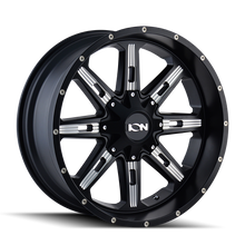 Charger l'image dans la galerie, 184-2937M - ION Alloy 184 20X9 6X139.7 / 6X135 0mm Satin Black With Milled Spokes - ION Alloy Wheels Canada