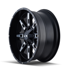 Charger l'image dans la galerie, 184-8956M18 - ION Alloy 184 18X9 5X114.3 / 5X127 18mm Satin Black With Milled Spokes - ION Alloy Wheels Canada