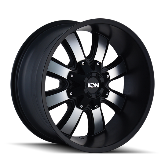 189-2978B18 - ION Alloy 189 20X9 8X180 18mm Satin Black And Machined Face - DLSC Wheels Canada