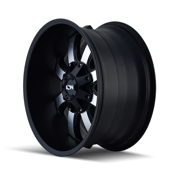 189-7976B - ION Alloy 189 17X9 8X165.1 / 8X170 -12mm Satin Black And Machined Face - ION Alloy Wheels Canada