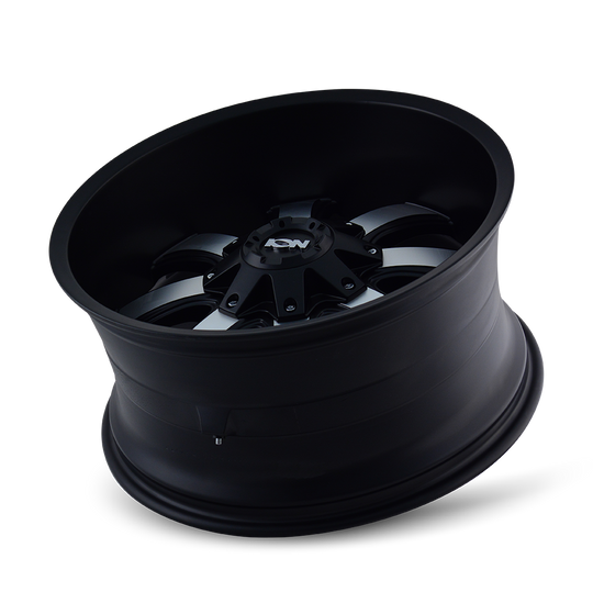 189-2978B18 - ION Alloy 189 20X9 8X180 18mm Satin Black And Machined Face - DLSC Wheels Canada
