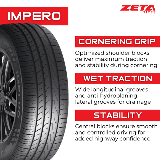 ZT2255519MP 225/55R19 Zeta Impero 99V Zeta Tires Canada