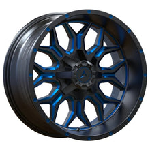 Load image into Gallery viewer, A211-2012-37-152 - Armed OffRoad Infantry 20X12 8X165.1 ET -44mm Gloss Black Blue Milled - Armed OffRoad Wheels Canada