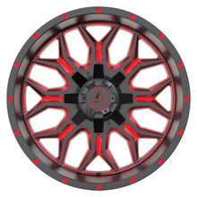 Load image into Gallery viewer, A213-2012-35-152 - Armed OffRoad Infantry 20X12 8X165.1 ET -44mm Gloss Black Red Milled - Armed OffRoad Wheels Canada