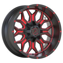 Charger l&#39;image dans la galerie, A213-2090-29-169 - Armed OffRoad Infantry 20X9 5X139.7 ET 12mm Gloss Black Red Milled - Armed OffRoad Wheels Canada