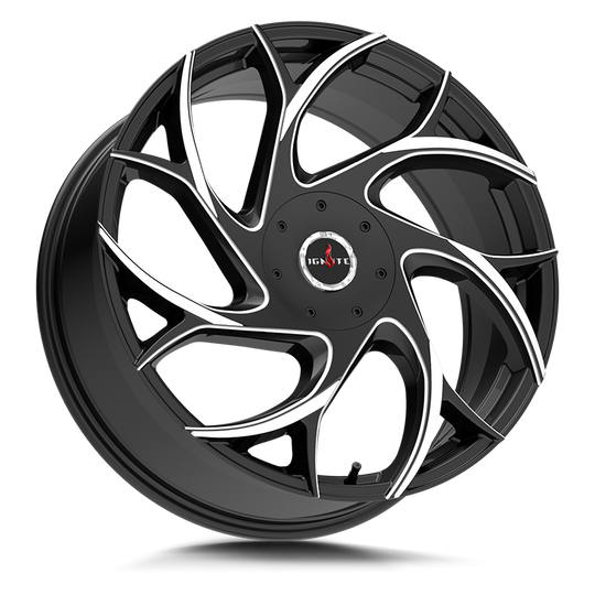 G0208550135GBMLT - Ignite Inferno 20X8.5 5X114.3 / 5X120.65 35mm Gloss Black - Ignite Wheels Canada
