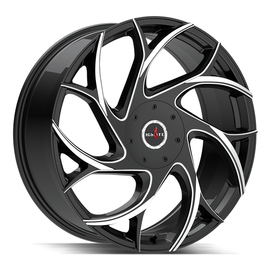 G0229552818GBML - Ignite Inferno 22X9.5 5X127 / 5X139.7 18mm Gloss Black - Ignite Wheels Canada