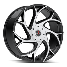 Load image into Gallery viewer, G0249551615GBM - Ignite Inferno 24X9.5 5X115 / 5X120.65 15mm Gloss Black, Machined - Ignite Wheels Canada