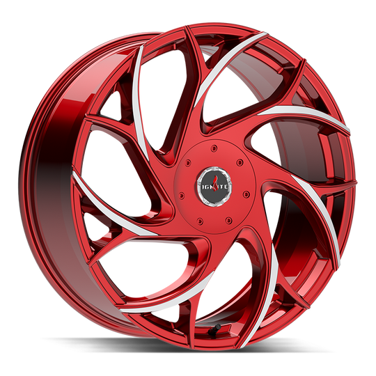 G0208550135RMLT - Ignite Inferno 20X8.5 5X114.3 / 5X120.65 35mm Red - Ignite Wheels Canada
