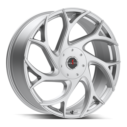 G0248550235S - Ignite Inferno 24X8.5 5X115 / 5X112 35mm Silver - Ignite Wheels Canada