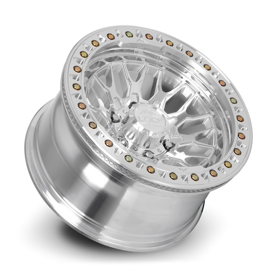 INVADER-7900MC25F - Lock Offroad Invader Forged Beadlock 17X9 BLANK ET 25mm Machined Face Polish - Lock Offroad Wheels Canada