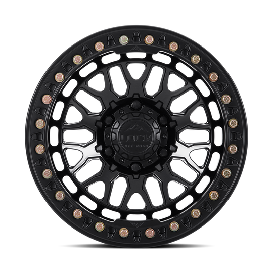 INVADER-7900MB38NF - Lock Offroad Invader Forged Beadlock 17X9 BLANK ET -38mm Matte Black Forged - Lock Offroad Wheels Canada