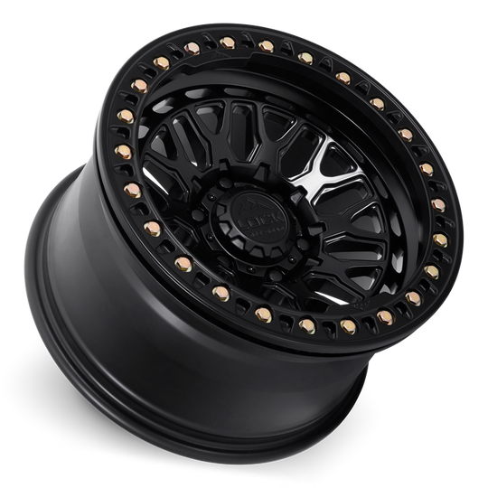 INVADER-7963MB25F - Lock Offroad Invader Forged Beadlock 17X9 6X135 ET 25mm Matte Black Forged - Lock Offroad Wheels Canada