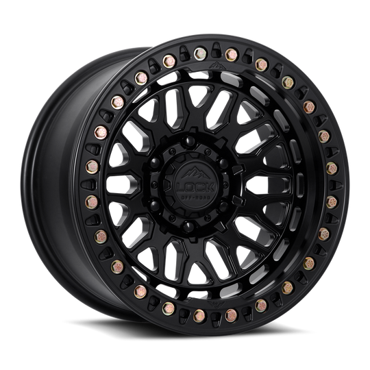 INVADER-7900MB25F - Lock Offroad Invader Forged Beadlock 17X9 BLANK ET 25mm Matte Black Forged - Lock Offroad Wheels Canada