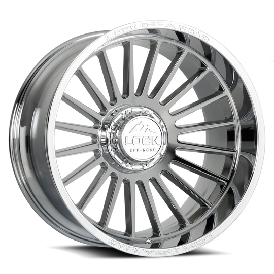INVASION-22236C - Lock Extreme Invasion 22X12 6X135 / 6X139.7 ET -44mm Chrome - Lock Extreme Wheels Canada