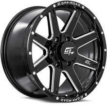 Load image into Gallery viewer, GT7218961122 - GT Offroad Invasion 18X9 6X135 / 6X139.7 12mm Gloss Black Milled Dual - GT Offroad Wheels Canada