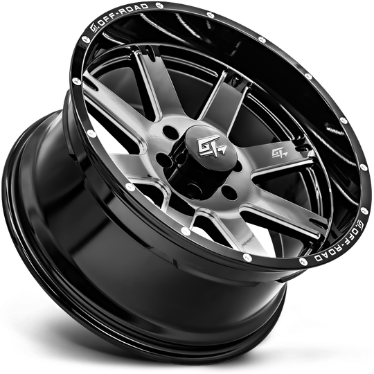 GT118908165180MBM - GT Offroad Invasion 18X9 8X165.1 / 8X180 ET 0mm Matte Black Milled - GT Offroad Wheels Canada