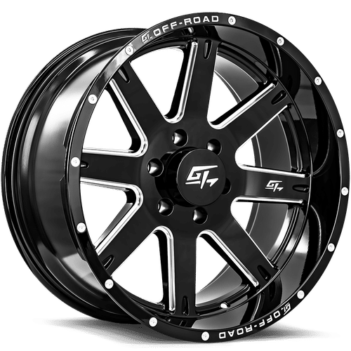 GT Offroad Invasion 24X12 6X135 ET -44mm Gloss Black Milled