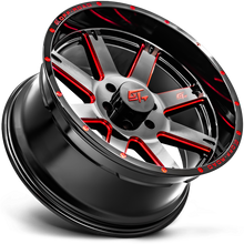 Load image into Gallery viewer, GT12010246135GBMLR2 - GT Offroad Invasion 20X10 6X135 ET -18mm Gloss Black Milled Red - GT Offroad Wheels Canada