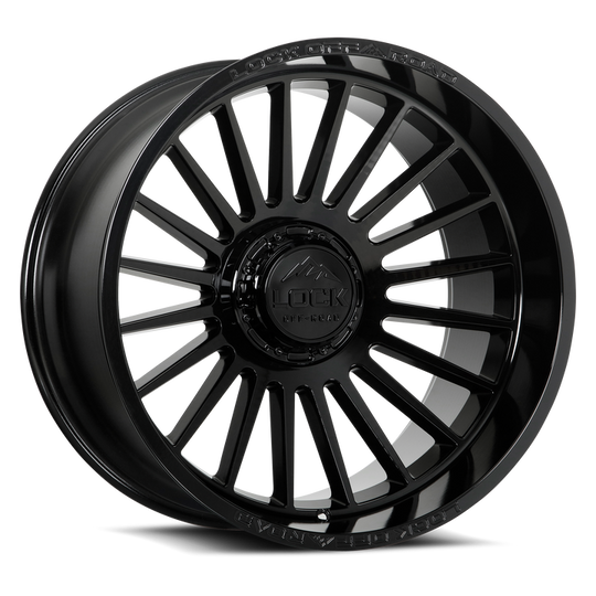 INVASION-22121GB - Lock Extreme Invasion 22X10 5X127 / 5X139.7 ET -18mm Gloss Black - Lock Extreme Wheels Canada