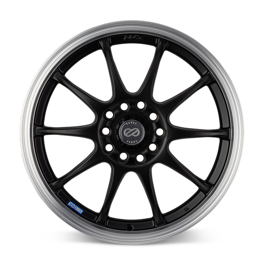 409-770-11BK - Enkei J10 17X7 4X100 / 4X108 42mm Matte Black With Machined Lip - Enkei Wheels Canada