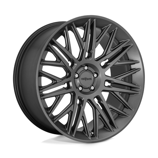 R163220029+25 - Rotiform R163 JDR 22X10 5X130  25mm Matte Anthracite - Rotiform Wheels Canada