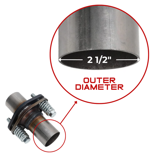 K1025 2 1/2" OD Stainless Exhaust Spherical Joint Repair Flange Kit Tectonic Automotive Accessories