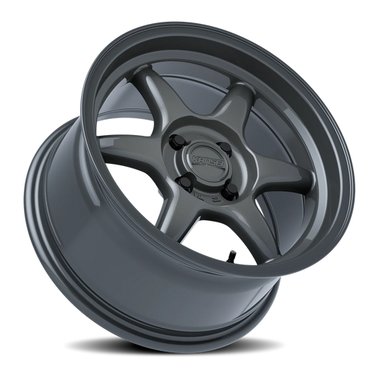 K11G-157010+25 - Kansei Tandem K11G 15X7 4X100 25mm Gloss Gunmetal Gray - Kansei Wheels Canada