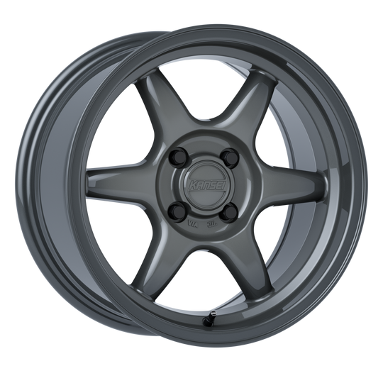 K11G-157014+25 - Kansei Tandem K11G 15X7 4X114.3 25mm Gloss Gunmetal - Kansei Wheels Canada