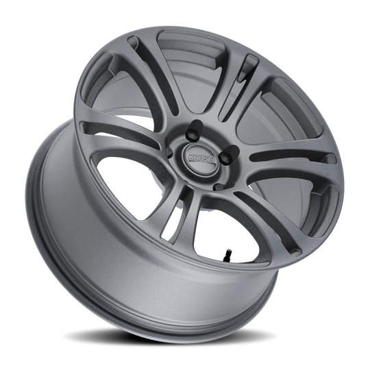 K16G-189016+22 - Kansei Neo K16G 18X9 5X100 22mm Satin Gunmetal Gray - Kansei Wheels Canada