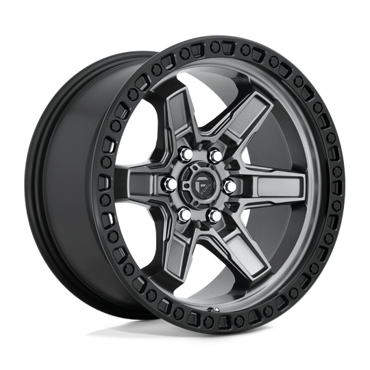 D69817908755 - Fuel Off-Road D698 Kicker 17X9 6X114.3 12mm Matte Gun Metal Black Bead Ring - Fuel Off-Road Wheels Canada