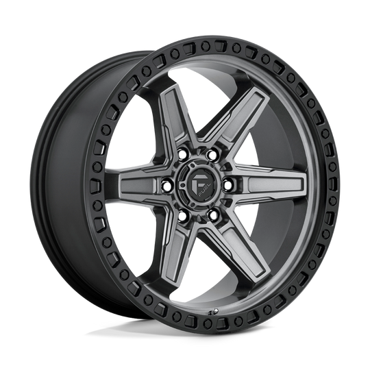D69820908950 - Fuel Off-Road D698 Kicker 20X9 6X135 1mm Matte Gun Metal Black Bead Ring - Fuel Off-Road Wheels Canada