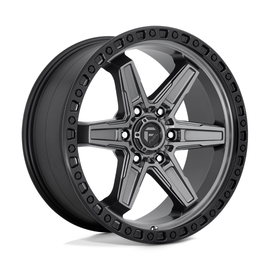 D69820908757 - Fuel Off-Road D698 Kicker 20X9 6X114.3 20mm Matte Gun Metal Black Bead Ring - Fuel Off-Road Wheels Canada