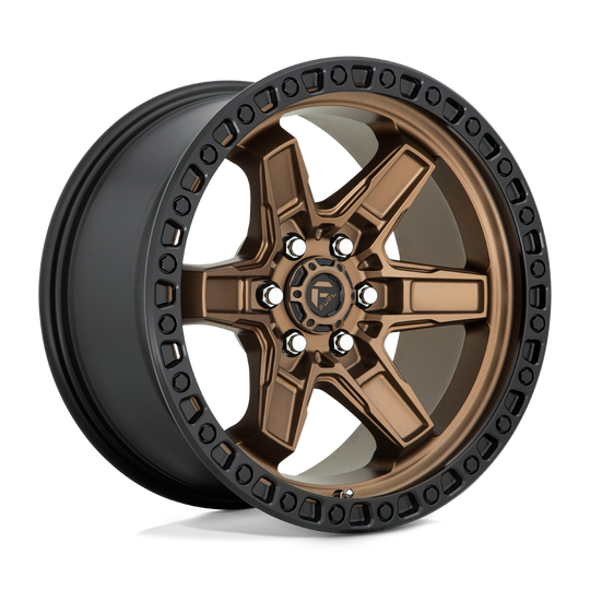 D69917908755 - Fuel Off-Road D699 Kicker 17X9 6X114.3 12mm Matte Bronze Black Bead Ring - Fuel Off-Road Wheels Canada