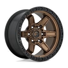 Charger l'image dans la galerie, D69917908750 - Fuel Off-Road D699 Kicker 17X9 6X114.3 ET 1mm Matte Bronze with Black Bead Ring - Fuel Off-Road Wheels Canada