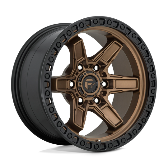 D69917908750 - Fuel Off-Road D699 Kicker 17X9 6X114.3 ET 1mm Matte Bronze with Black Bead Ring - Fuel Off-Road Wheels Canada