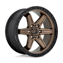 Charger l'image dans la galerie, D69920908457 - Fuel Off-Road D699 Kicker 20X9 6X139.7 20mm Matte Bronze Black Bead Ring - Fuel Off-Road Wheels Canada