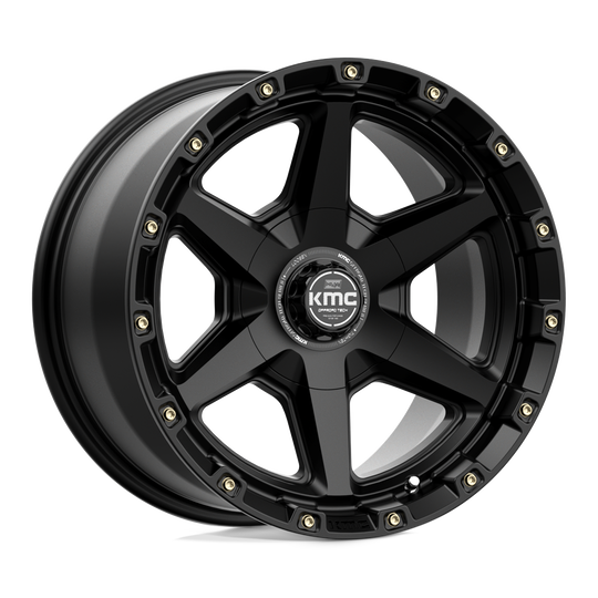 KM10179035718 - KMC KM101 Tempo 17X9 5X139.7 / 5X127 18mm Satin Black - KMC Wheels Canada