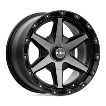 Load image into Gallery viewer, KM10179070418 - KMC KM101 Tempo 17X9 6X114.3 / 6X139.7 18mm Satin Black With Gray Tint - KMC Wheels Canada