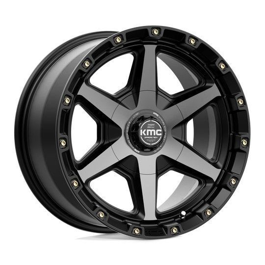 KM10179067418 - KMC KM101 Tempo 17X9 6X135 6X139.7 18mm Satin Black With Gray Tint - KMC Wheels Canada