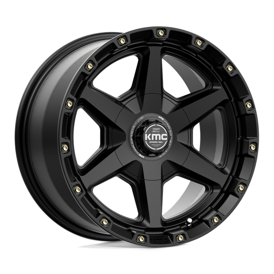 KM10179070718 - KMC KM101 Tempo 17X9 6X114.3 / 6X139.7 18mm Satin Black - KMC Wheels Canada