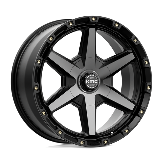 KM10129067418 - KMC KM101 Tempo 20X9 6X135 / 6X139.7 18mm Satin Black With Gray Tint - KMC Wheels Canada