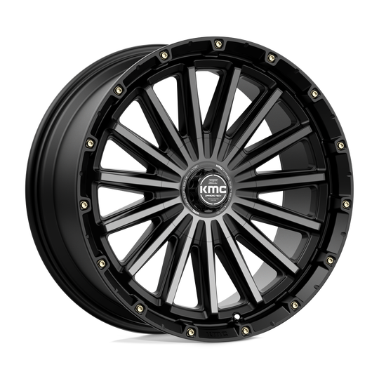 KM10229067418 - KMC KM102 Signal 20X9 6X135 6X139.7 18mm Satin Black With Gray Tint - KMC Wheels Canada
