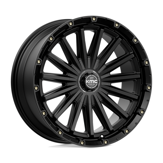 KM10229078718 - KMC KM102 Signal 20X9 6X120 / 6X139.7 18mm Satin Black - KMC Wheels Canada