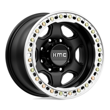 Charger l'image dans la galerie, KM23379080738N - KMC KM233 Hex Beadlock 17X9 8X165.1 -38 mm Satin Black - KMC Wheels Canada