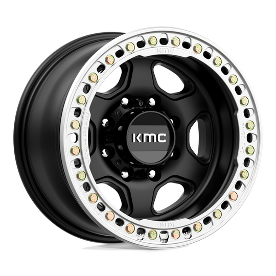KM23379080738N - KMC KM233 Hex Beadlock 17X9 8X165.1 -38 mm Satin Black - KMC Wheels Canada