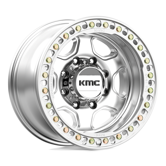 KM23379080538N - KMC KM233 Hex Beadlock 17X9 8X165.1 -38 mm Machined - KMC Wheels Canada